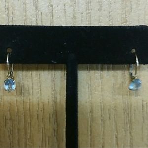 10k blue topaz earrings